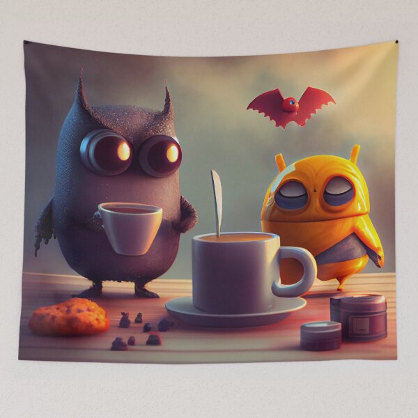 Item preview, Breakfast Buddies Digital Painting designed and sold by CodeAndColors.