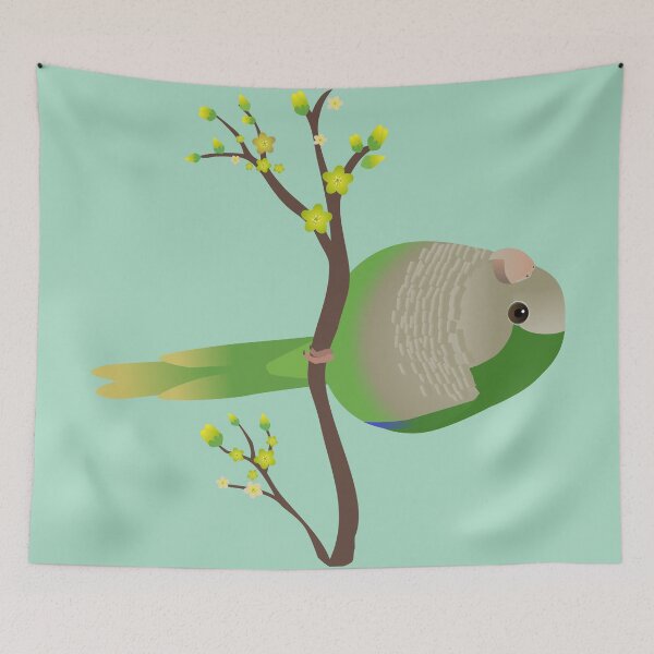 Item preview,  Cute egg shaped quaker parrot or monk parakeet designed and sold by Bwiselizzy.