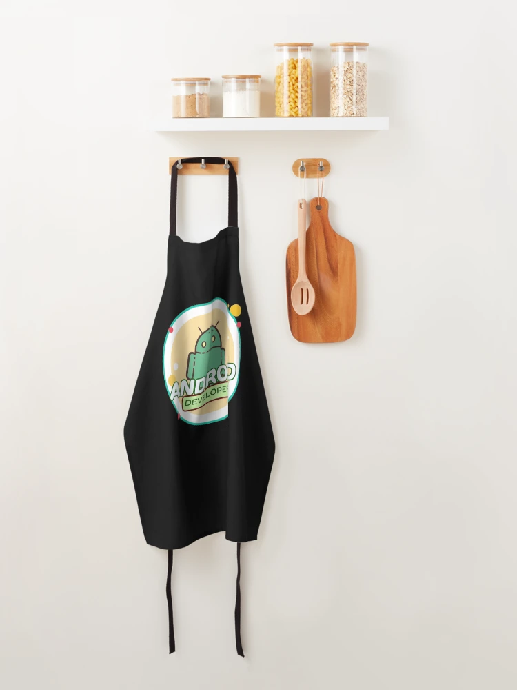 Thumbnail 4 of 6, Apron, Android developer programmer gift designed and sold by codepuns.