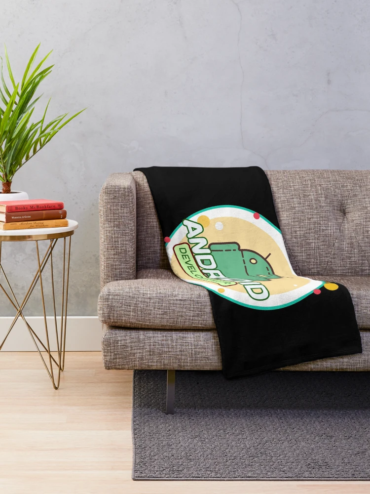 Thumbnail 2 of 6, Throw Blanket, Android developer programmer gift  designed and sold by codepuns.
