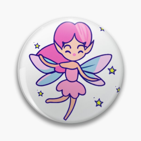 Item preview, Elf Fairy with Pink Hair and Blue Pink Wings designed and sold by HanaiPrint.