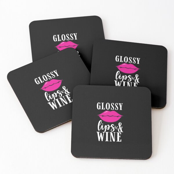 Item preview, Glossy lips and wine Quote, Wine Lover Gift, Wine Drinker, Typography Quote, Alcohol Quotes designed and sold by thedazzlingmonk.