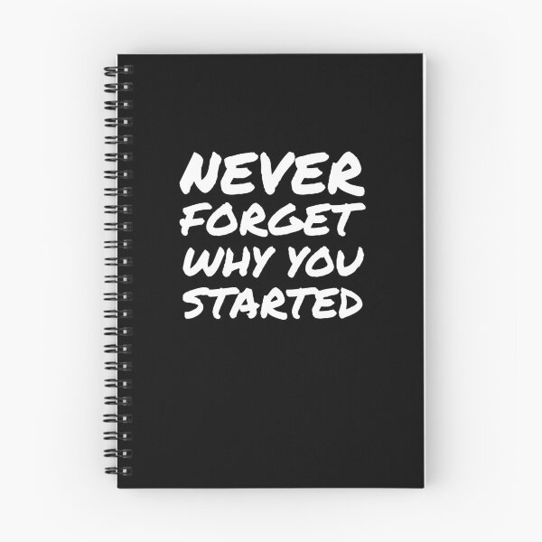 Item preview, Never Forget Why You Started - Success Motivation Quote designed and sold by EnzoVectorism.