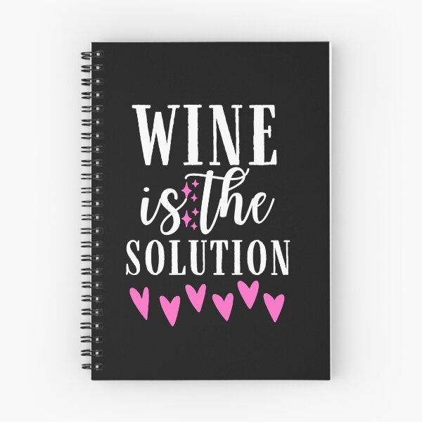 Item preview, Wine is the solution Quote, Wine Lover Gift, Wine Drinker, Typography Quote, Alcohol Quotes designed and sold by thedazzlingmonk.