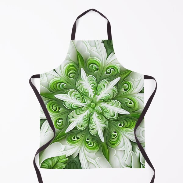Item preview, Green White Natural Pattern Digital Painting designed and sold by CodeAndColors.