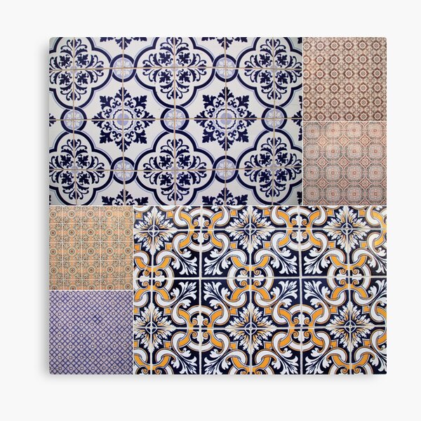 Portuguese Tile Collage Canvas Print