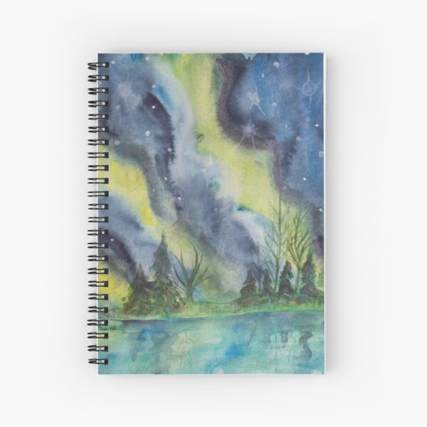 Impressions of Northern Lights Spiral Notebook