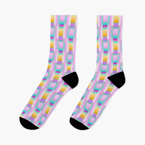 Item preview, Pink purple yellow geometric pattern | artsy geometric pattern designed and sold by lausn.