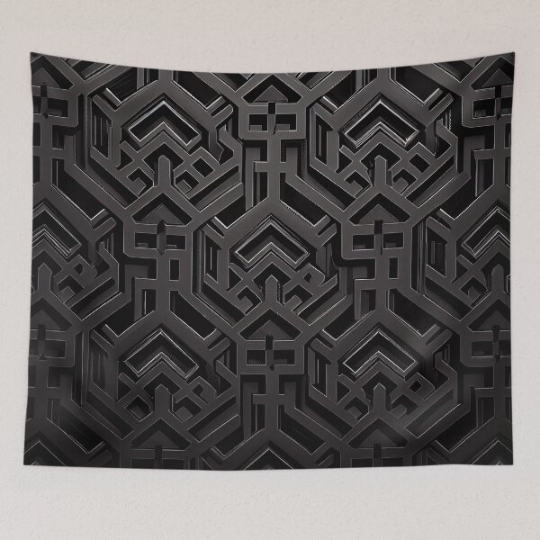 Item preview, Black Pattern Digital Painting designed and sold by CodeAndColors.