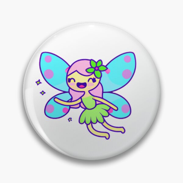 Item preview, Cute Cartoon Butterfly Fairy with Flower in her Hair Laughing  designed and sold by HanaiPrint.