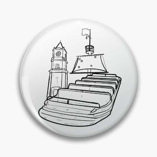 Item preview, Pirate Ride Outline Black and White designed and sold by Sommerman1.