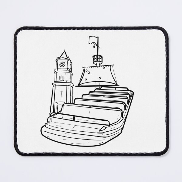 Item preview, Pirate Ride Outline Black and White designed and sold by Sommerman1.