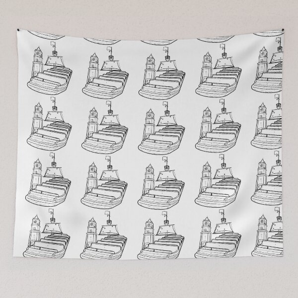 Item preview, Pirate Ride Outline Black and White designed and sold by Sommerman1.