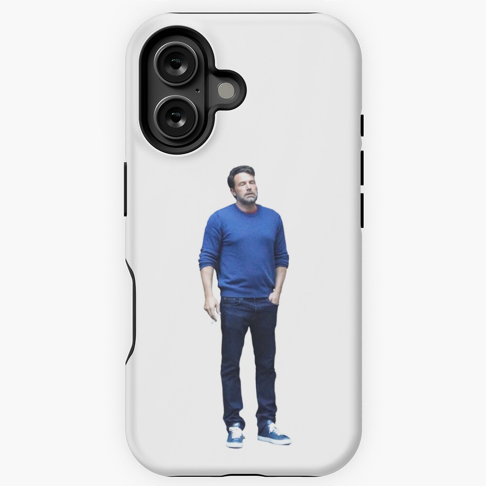 Ben Affleck Smoking Meme on White Sticker
