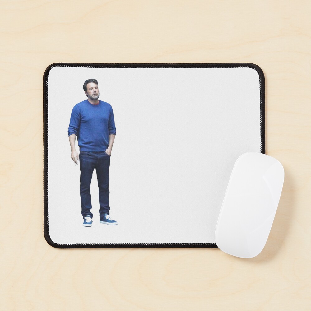 Ben Affleck Smoking Meme on White Sticker