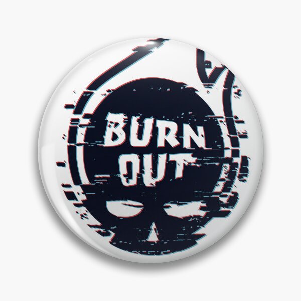 Item preview, Burnout glitch black - burning skull designed and sold by Lifighter.