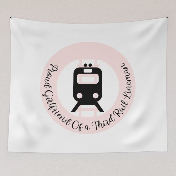 Item preview, Proud Girlfriend Of a Third Rail Lineman l Pink designed and sold by GabbyC03.
