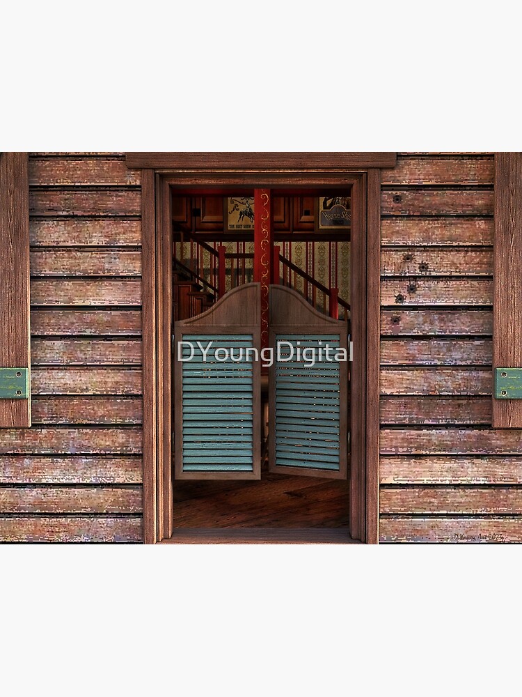 Canvas Print Old Western Swinging Saloon Doors with Sign 