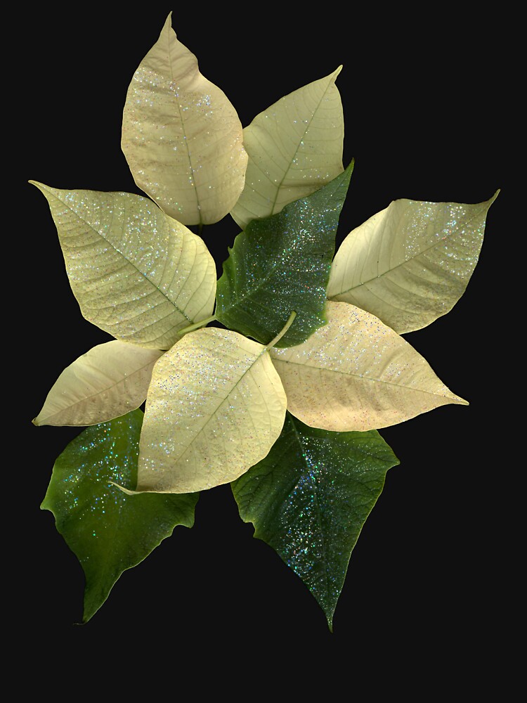 Thumbnail 7 of 7, Classic T-Shirt, White Poinsettia 1 Dark Botanical designed and sold by LindasPhotoArt.