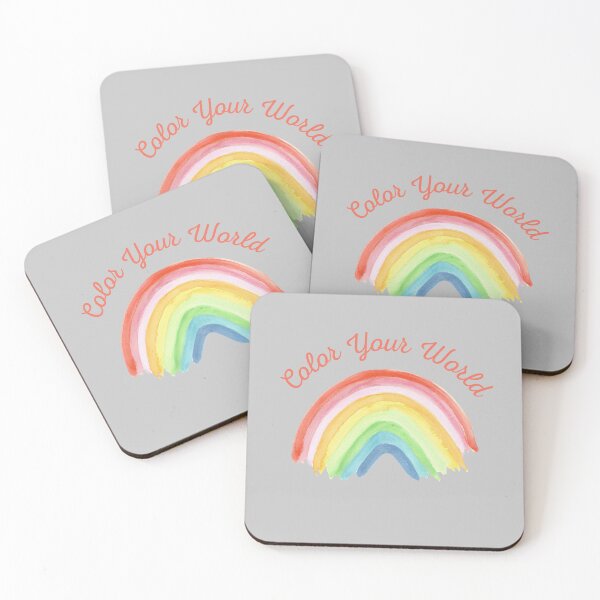 Item preview, Color your World in watercolor. Motivational quotes designed and sold by Cute-and-Co.