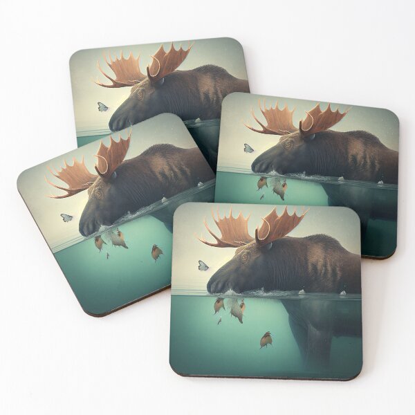 Item preview, Fugue among the Moose and Flounder Digital Painting designed and sold by CodeAndColors.