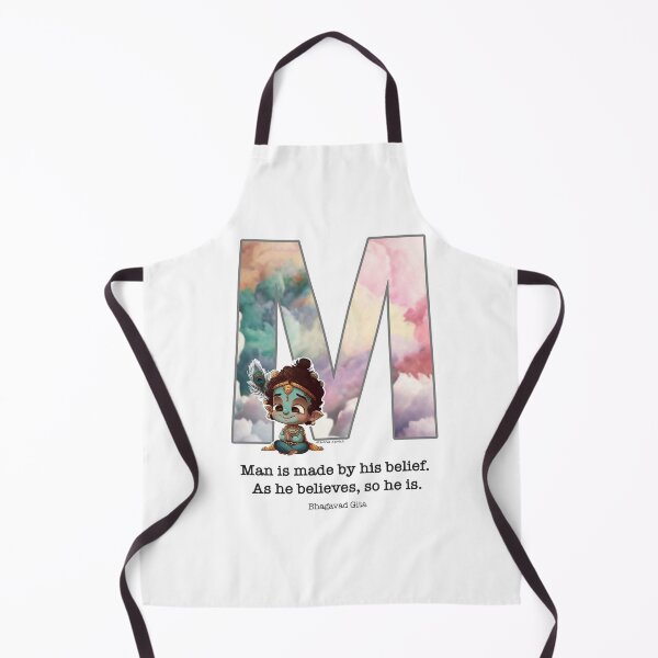 Item preview, Letter M Lord Shri Krishna Quote designed and sold by SattvaCentric.