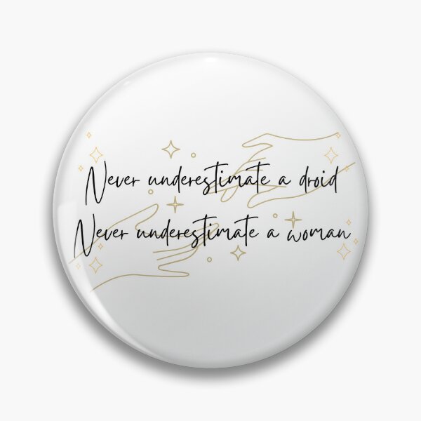 Item preview, Never underestimate a woman hands badge and sticker Matte finish designed and sold by amethystmeow.