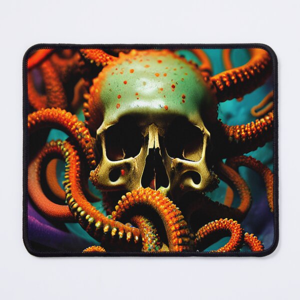 Item preview, We are doomed: Lovecraftian, colorful skulls and tentacles designed and sold by Arcult-Stickers.