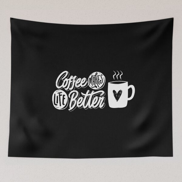Item preview, Coffee makes life better hot coffee mug heart designed and sold by GraphicHabitatt.