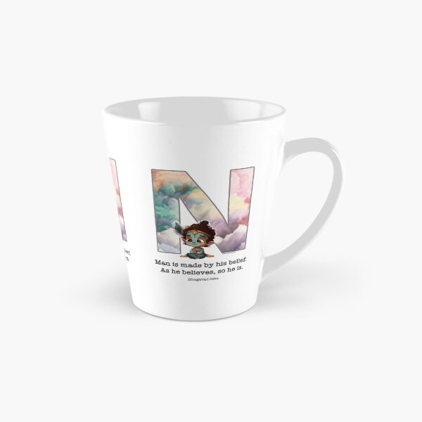 Item preview, Letter N Lord Shri Krishna Quote designed and sold by SattvaCentric.