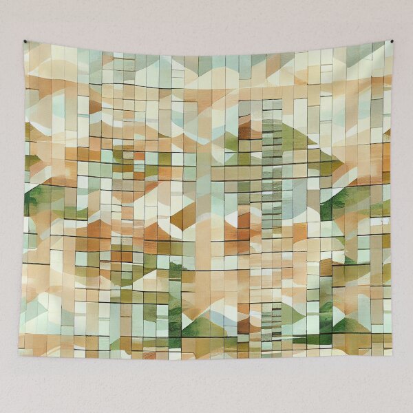 Item preview, Classic Balanced Semi Abstract Modern Farmhouse Pattern Digital Painting designed and sold by CodeAndColors.