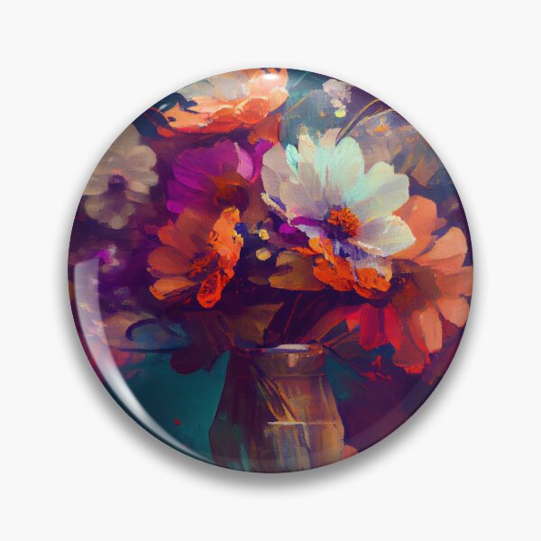 Artikelvorschau, Vibrierender Impressionist-Blumen-Blumenstrauß in einer Vasen-Sammlung #1 entworfen und verkauft von delohill.