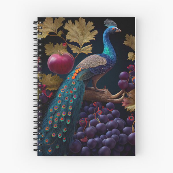 Item preview, Mulberry Gooseberry and Peacock Paradise Digital Painting designed and sold by CodeAndColors.