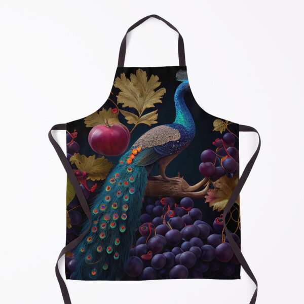 Item preview, Mulberry Gooseberry and Peacock Paradise Digital Painting designed and sold by CodeAndColors.