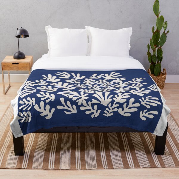 Item preview, Henri Matisse Flower, Papier Decoupes Art sdark blue, Matisse Cutout's, hoja inspirada en Matisse designed and sold by re-make-.