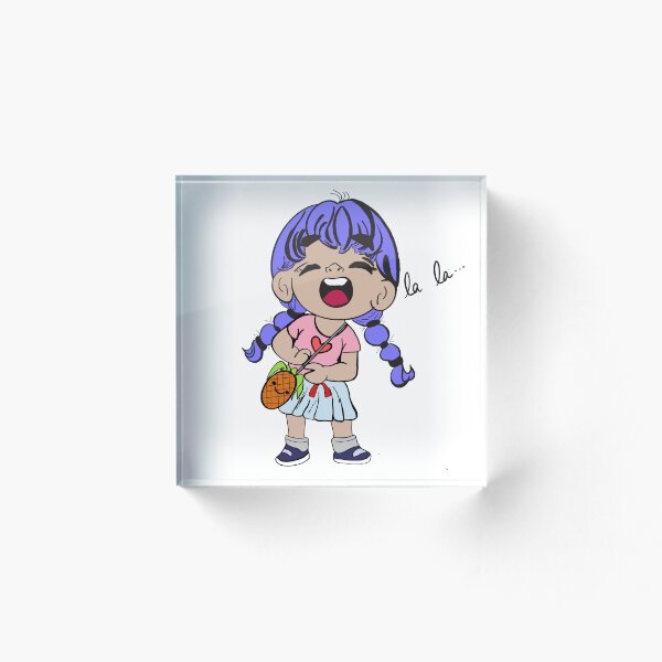 Item preview, Cute cartoon girl singing la la… designed and sold by Bhavicool13.