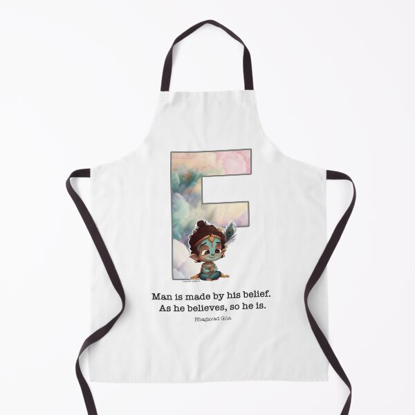 Item preview, Letter F Lord Shri Krishna Quote designed and sold by SattvaCentric.