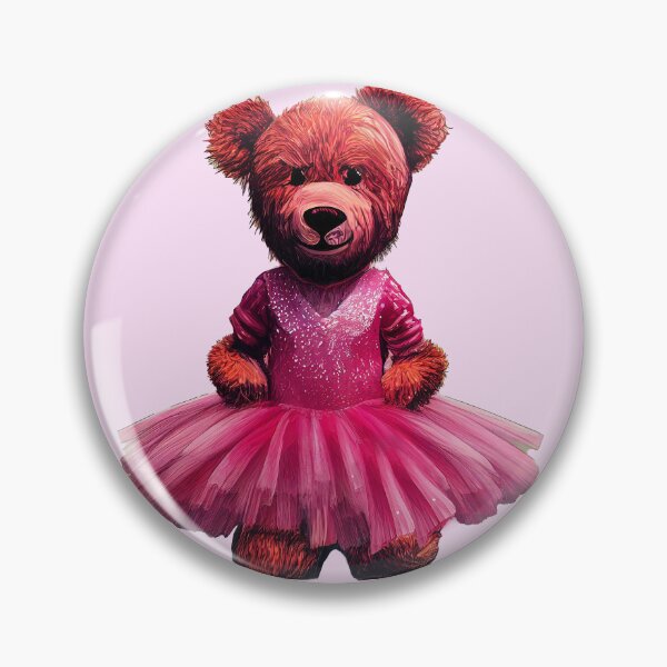 Item preview, Ballet dancer plush teddy bear in pink tutu - cut out, good for sticker :) designed and sold by EmeraldeaArt.