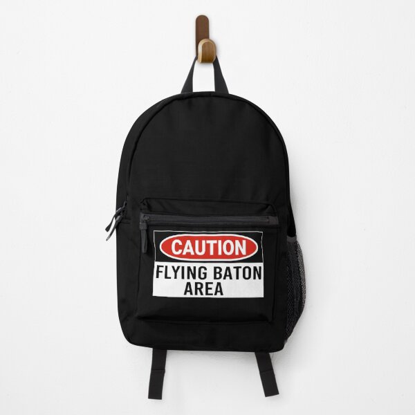 Item preview, caution Flying Baton Area Baton Twirling Lovers designed and sold by jojosign.