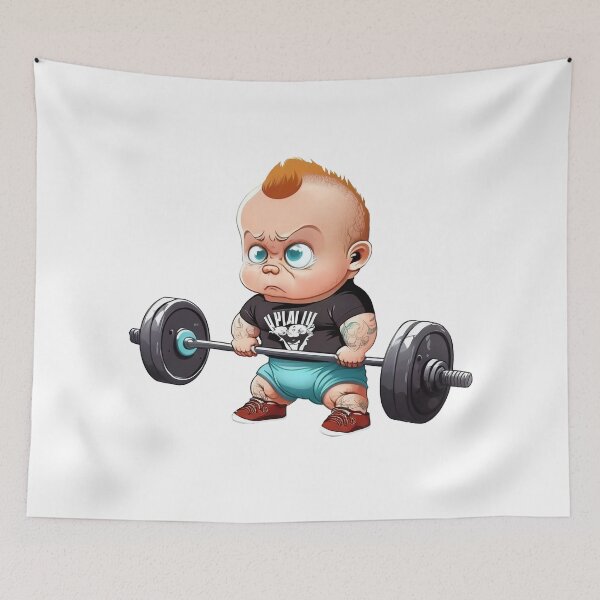 Item preview, A strong kid who lifts weights designed and sold by Melcu.