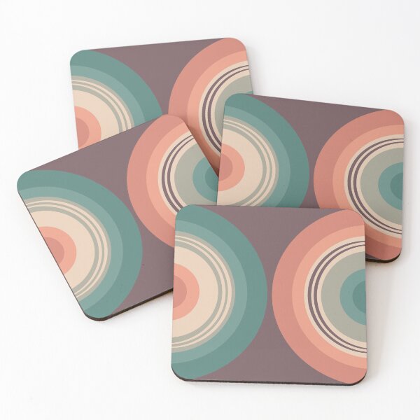Item preview, Colorful double semicircles in retro style designed and sold by BattaAnastasia.