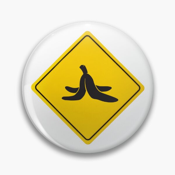 Item preview, Banana Peel Warning Sign designed and sold by DrunkPolarBear.