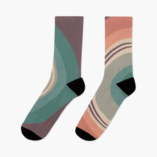 Item preview, Colorful double semicircles in retro style designed and sold by BattaAnastasia.