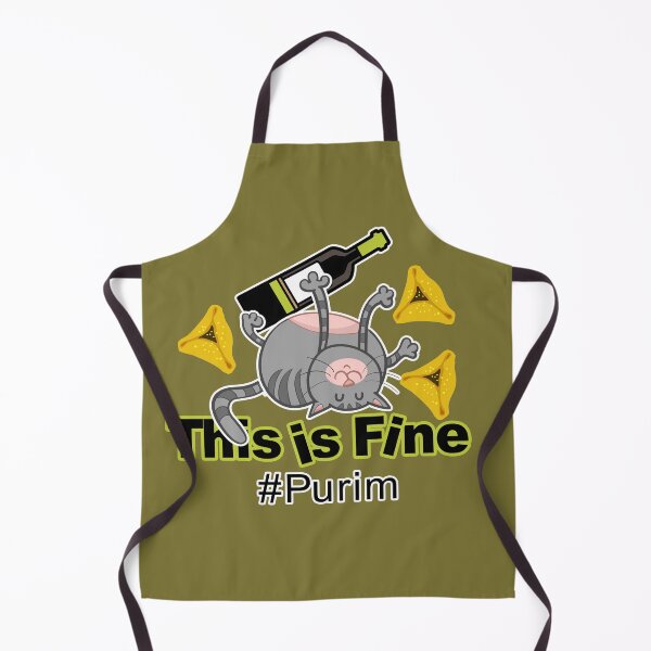 Item preview, This is fine - Purim party cat designed and sold by We-thePixels.