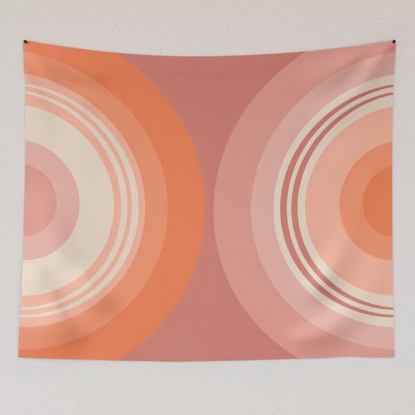 Item preview, Colorful double semicircles in retro style designed and sold by BattaAnastasia.