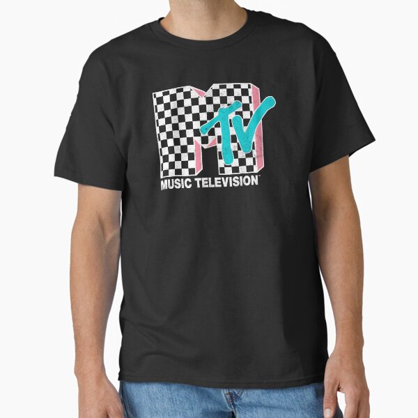 Item preview, MTV Neon Distressed Checkered Logo designed and sold by FifthSun.