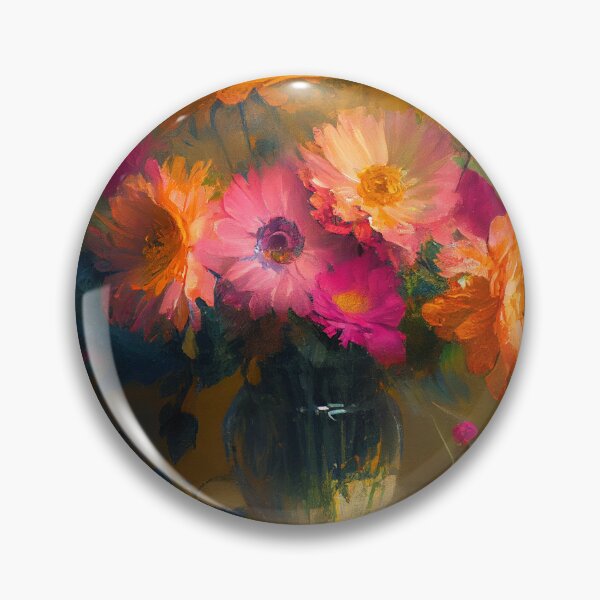Artikelvorschau, Vibrierender Impressionist-Blumen-Blumenstrauß in einer Vasen-Sammlung #2 entworfen und verkauft von delohill.