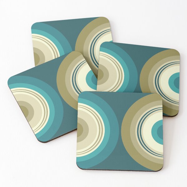 Item preview, Colorful double semicircles in retro style designed and sold by BattaAnastasia.