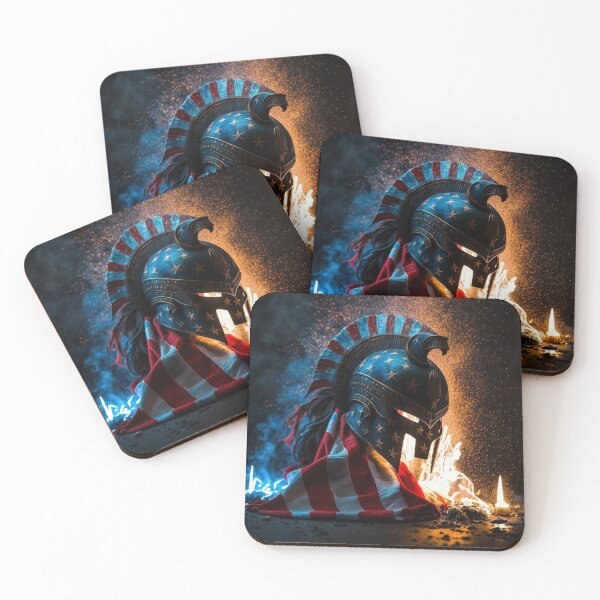 Item preview, American Flag Spartan Helm Art designed and sold by Jades-Corner.