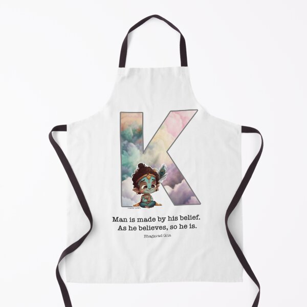 Item preview, Letter K Lord Shri Krishna Quote designed and sold by SattvaCentric.